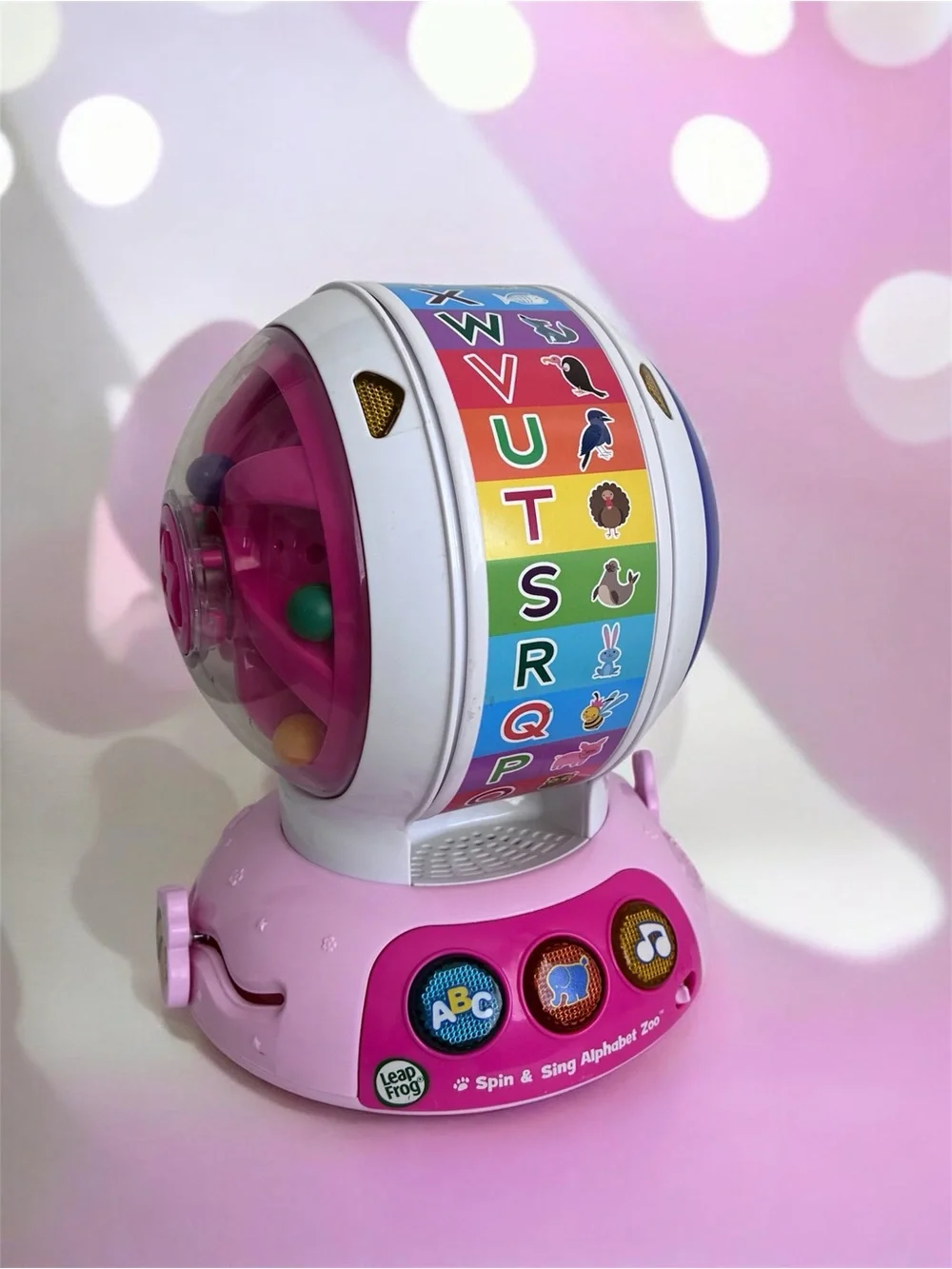 LeapFrog Spin and Sing Pink Alphabet Zoo Toys . Like new , without original box